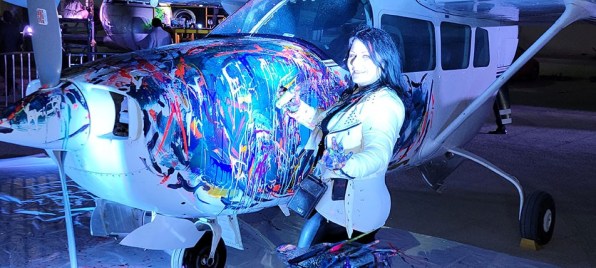 Arte Pintura en vivo Art Diana Francia arte en aviones Mexico